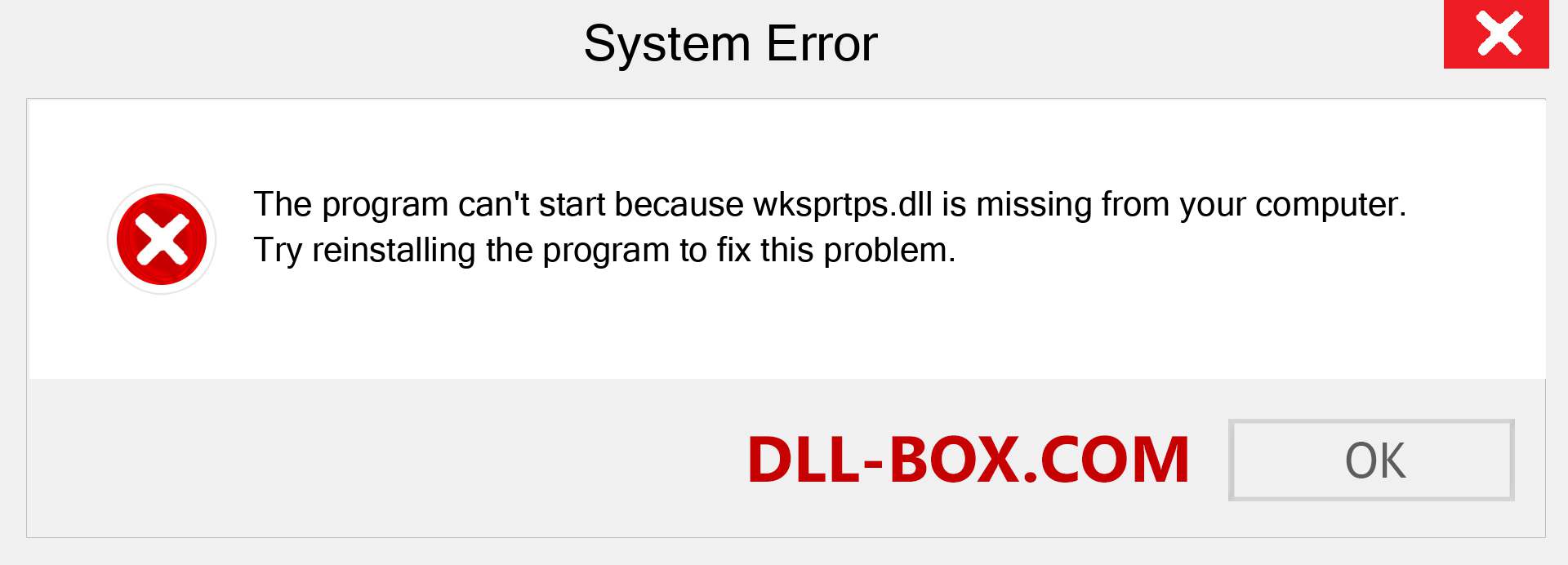  wksprtps.dll file is missing?. Download for Windows 7, 8, 10 - Fix  wksprtps dll Missing Error on Windows, photos, images